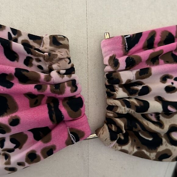 Radio Fiji Bandeu bikini pink brown Animale print - Picture 4 of 9